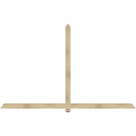 Ekena Millwork Eugene Rough Sawn Timber Gable Bracket, Douglas Fir, 108"W x 68"H x 2"D x 4"F, 15/12 Pitch GBW108X68X0204EUG00RDF